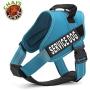 Chais Choice Service Dog Vest Harness Best 2 Reflective Service Dog Patches and Sturdy Handle. Small to Large Breed. 8 Colors and Matching Padded Leash Available. Sizing Chart at Left