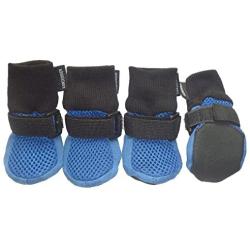 LONSUNEER Paw Protector Dog Boots Set of 4 Breathable Soft Sole Nonslip in 5 Sizes