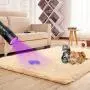 TATTU U1 UV Flashlight Rechargeable 395nm Black Light Torch Blacklight 5W Ultraviolet LED Lamp with Micro USB Charging Cable