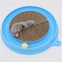 Ychaoya Cat Favorite Amusement Plate Funny Ball Cute Mouse Toys Cat Spring Corrugated Paper Scratching Posts Pet Toy, Random Color Delivery, Diameter: 40cm