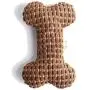Glorisun Dog Bones Toys, Durable Plush Dog Toy Built-in Vocal Airbag, Pet Chew Dental Toy for Interactive Play Training and Fun