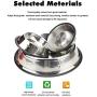 GAILANG Stainless Steel Pet Bowl with Rubber Base-Environmental Protection, Gnawing Resistance, Long Service Life-Suitable for a Variety of Dogs and Cats-Feed Water Feeding