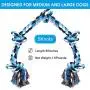 Dog Rope Toy for Aggressive Chewers, Super Large(35 Inch, 1.6 Pounds, 5 Knots)Durable Cotton Rope Toy for Large Powerful Breed Dog, Tough Tug of War Rope Toy for Chewing and Teething Cleaning (Blue) Dog Rope Toy for Aggressive Chewers, Super Large(35 Inch, 1.6 Pounds, 5 Knots)Durable Cotton Rope Toy for Large Powerful Breed Dog, Tough Tug of War Rope Toy for Chewing and Teething Cleaning (Blue)