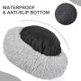 Dog Bed Cat Beds Donut，Soft Plush Pet Cushion，Calm Pet Bed, Comfortable Fur Donut Pillow, Improved Sleep for Cats (Multiple Sizes) (Medium(50cm/19.7inch), Dark Gray)