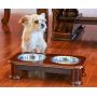 PawRidge Premium Elevated Pet Feeder Luxury Solid Wood Stand & 2 Food Grade Stainless Steel Bowls - Improves Your Pets Digestion - Suitable for Small/Medium Dogs & Cats
