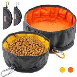 LumoLeaf Collapsible Dog Travel Bowls, Large Lightweight Foldable Bowl, Water and Food Bowls for Pets Dogs Cats with Zipper