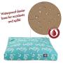 Teal Sea Horse Medium Rectangle Indoor Outdoor Pet Dog Bed With Removable Washable Cover By Majestic Pet Products