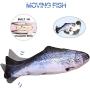 BeneGreat Electric Realistic Kicker Fish Toy Doll,Plush Simulation Dancing Fish Cat Catnip Toy,Funny Pets Pillow Chew Bite Kick Supplies for Cat/Kitty/Kitten Flopping Fish