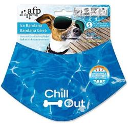 ALL FOR PAWS Chill Out Dog Ice Bandana, Instant Cooling Pet Bandana, Breathable Scarf Dog Cat Ice Collar for Summer