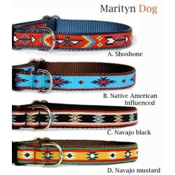 Ribbon Dog Collar : Navajo, Southwestern & Native American influenced Designer Dog Collar for Puppies, Small Dogs to Large Dogs. Made in The U.S.A.