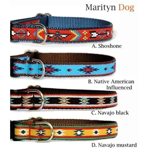 Ribbon Dog Collar : Navajo, Southwestern & Native American influenced Designer Dog Collar for Puppies, Small Dogs to Large Dogs. Made in The U.S.A.