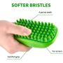 Teenway Pet Bath Brush Pet Shampoo Brush Cat & Dog Massage Brush - Soft Rubber Brush - Safe and Efficent Pet Bathing Tool - Designed for Medium and Long Haired Cats Dogs and Other Pets
