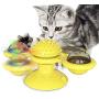 Earlyad Cat Toy Spinning Turntable Toy Self-Beauty Brush Pet Toy Reduces Boredom Helps Cats Comb and Clean Hair
