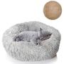 Puppy Bed for Small Medium Dog Soothing Dog Bed Calming, Anti-Anxiety Fluffy Deep Sleep Plush Bed with Bamboo Dog Cooling Mat Available