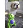 goDog Dinos T-Rex Tough Plush Dog Toy with Chew Guard Technology, Green, Small