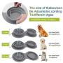 Aibada Double Collapsible Dog Bowl, Food Grade Silicone BPA Free Portable Dog Bowl, Foldable Cup Dish for Pet Cat Food Water Feeding Portable Travel Bowl