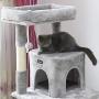Toozey Cat Tree, 41.3 Inches Multi-Level Cat Tower with 2 Condos, Scratching Posts and Ramp, Soft Plush Cat Houses for Indoor Cats, Made with CARB-Certified Boards