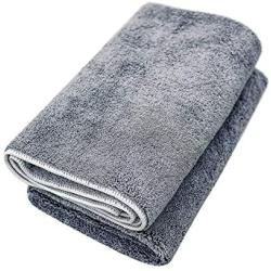 Wooflinen Microfiber Pet Bath Towel, 2-Pack, Ultra-Absorbent, Double Density, Machine Washable for Dogs and Cats