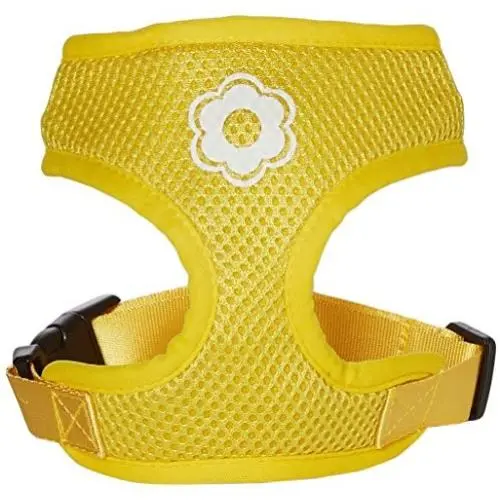 Mirage Pet Products Daisy Design Soft Mesh Dog Harnesses, Small, Yellow Mirage Pet Products Daisy Design Soft Mesh Dog Harnesses, Small, Yellow