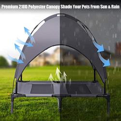 Fit Choice The Elevated Dog Bed with Canopy, Outdoor Dog Bed, Pet Canopy with Cot, Premium 210D Polyester Canopy, Deluxe 600D PVC W/ 2x1 Textilene, W/Carrying Bag