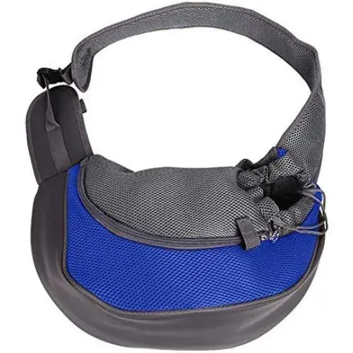 TNZMART Pet Dog Sling Carrier Hands Free Dog Portable Sling Bag Breathable Mesh Travel Safe Sling Bag Carrier for Small Dogs Cats