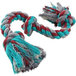 Flossy Chews Cottonblend Color 3-Knot Rope Tug, Large, 25-Inch