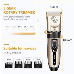 Decdeal Electric Pet Grooming Hair Clipper Rechargeable Cordless Dog Cat Rabbit Low Noise Hair Trimmer Cutter Kit