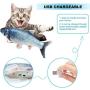 Flopping Fish Cat Toy,Realistic Plush Simulation Electric Doll Fish Cute Interactive Pets Pillow Chew Bite Supplies for Cat Kitty Kitten with Catnip