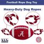 Pets First NCAA Alabama Crimson Tide Football Dog Toy, Tough Quality Nylon Materials, Strong Pull Ropes, Inner Squeaker, Collegiate Team Color