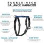 Blue-9 Pet Products Buckle-Neck Balance Harness, 6-Point Adjustable No-Pull Harness, Ideal for Dog Training, Made in The USA, Blue, Medium