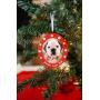 Pearhead Pet Jingle Bell Pup Photo Ornament, Red