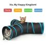 Pawaboo Cat Toys, Cat Tunnel Tube 3-Way Tunnels Extensible Collapsible Cat Play Tent Interactive Toy Maze Cat House Bed with Balls and Bells for Cat Kitten Kitty Rabbit Small Animal