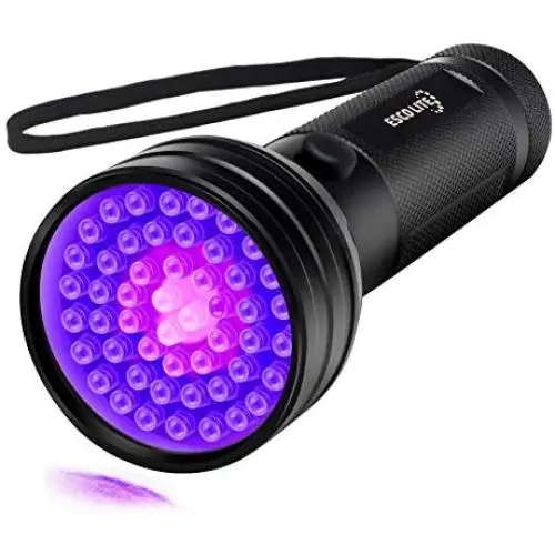 Flashlight BlackLight, 3-in-1 51 LED 365nM 380nM 395nM Blacklight Ultraviolet Flashlight for Pet Stains, Handheld Blacklight for Scorpion