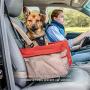 Kurgo Car Pet Booster Seat for Dogs or Cats, Front & Rear Dog Car Seat, Carrier Carseat for Pets, Includes Dog Seatbelt Tether, Helps with Canine Car Sickness