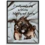 Stupell Industries Three Day Weekend Phrase Funny Puppy Pet Humor, Designed by Ziwei Li Wall Art, 16 x 20, Black Framed