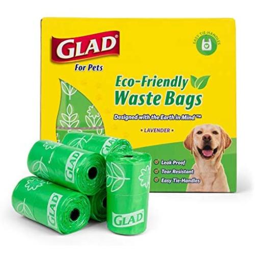 Glad Eco Friendly Dog Waste Bags | 24 Rolls of Lavender Scented Dog Waste Bags, 360 Bags in Total | Earth Friendly Dog Waste Bags for All Dogs, Leak Proof and Strong Dog Poop Bags Glad Eco Friendly Dog Waste Bags | 24 Rolls of Lavender Scented Dog Waste Bags, 360 Bags in Total | Earth Friendly Dog Waste Bags for All Dogs, Leak Proof and Strong Dog Poop Bags