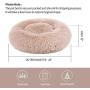 EDUJIN Fluffy Donut Cuddler Pet Bed, Cat and Dog Calming Indoor Cushion Bed with Non-Slip Bottom for Improved Sleep, Machine Washable Long Plush Soft Round Sofa Bed - 20/24 Inch for Puppy and Kitties