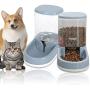 LeYoMiao Automatic Pet Feeder Medium and Small Pet Automatic Food Feeder and Drinker Set 3.8 L, Dog Travel Supplies Feeder and Drinker Cat Rabbit Pet Animal