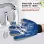 KAXYEW Pet Grooming Gloves - Dog Deshedding Glove - Efficient Cat Glove Brush- Pet Hair Remover Mitt Glove with Enhanced Five Finger Design for Dog & Cat