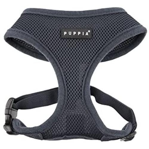 Authentic Puppia Soft Harness, Grey, Small