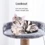 Cat Tree, Cat Play Tower, Kitten Condo, Pet Activity Center, Sisal Scratching Post with Condo, Basket and Plush Ramp