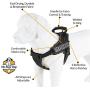 Service Dog Vest Harness - Military Grade Assistance Dog Harness with Removable Reflective Patches - Comfortable & Safe - Handle for Maximum Training, Walking Control (Free ADA Card Download)
