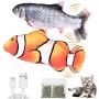 CovertSafe 2-Pack Moving Cat Kicker Fish Toy,Moving Fish Cat Toy,Wiggle Fish Catnip Toys, Interactive Cat Toy, Realistic Flopping Fish, Fun Toy for Cat Exercise