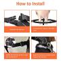 Jmxus 3Pcs Adjustable Step-in Dog Harness and Leash Set with Matching Collar for Medium Large Dogs, 5 FT Durable Reflective Rope Leash with Padded Handle, Comfortable and Easy for Walking Training