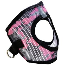 Doggie Design ULTRA CHOKE FREE MESH STEP IN REFLECTIVE DOG HARNESS AMERICAN RIVER CAMOUFLAGE PINK