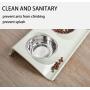ikjuh Double Pet Bowls Stainless Steel for Dogs Cats Food and Water Spine Protection Easy Clean Safety Material Whisker Friendly No Spill Non-Slip
