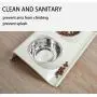 ikjuh Double Pet Bowls Stainless Steel for Dogs Cats Food and Water Spine Protection Easy Clean Safety Material Whisker Friendly No Spill Non-Slip ikjuh Double Pet Bowls Stainless Steel for Dogs Cats Food and Water Spine Protection Easy Clean Safety Material Whisker Friendly No Spill Non-Slip