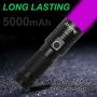 AHOME V3 UV Blacklight Flashlight [USB Rechargeable] 10W Black Light 395nm Ultraviolet LED Lamp, Scorpion Finder & Pet Urine Detector with [5000mAh Battery] and Charging Cable