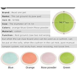 N/P Cat Scratch Pad for Small and Medium Cat, Natural Cotton Cat Scratcher Mat, Cat Claw Grinding Pad, Mat for Cat Nest & Protect Carpets and Sofas Alfombrilla para Rascar Gato (Diameter: 14.1''/36CM)