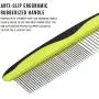 MG+ Dog Comb, Cat Comb with Rounded and Smooth Ends Stainless Steel Teeth and Non-Slip Grip Handle, Pet Comb for Long and Short Haired Dogs, Cats and Other Pets MG+ Dog Comb, Cat Comb with Rounded and Smooth Ends Stainless Steel Teeth and Non-Slip Grip Handle, Pet Comb for Long and Short Haired Dogs, Cats and Other Pets
